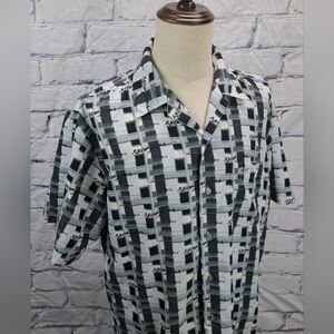 Exco Jeans Button Down Shirt Cuban Vintage 90s Y2K Hip Hop Relaxed Baggy Large